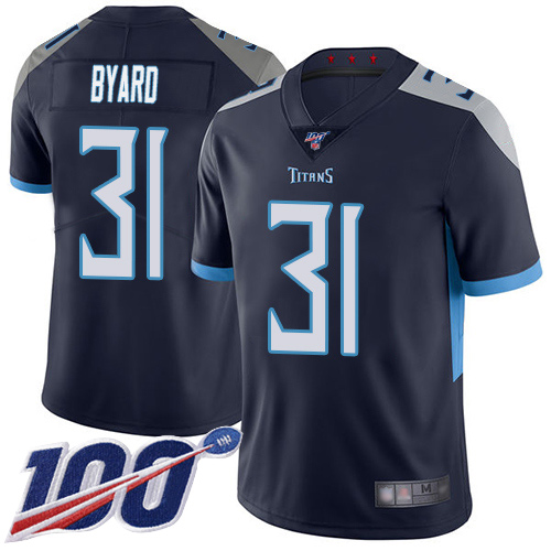 Tennessee Titans Limited Navy Blue Men Kevin Byard Home Jersey NFL Football #31 100th Season Vapor Untouchable